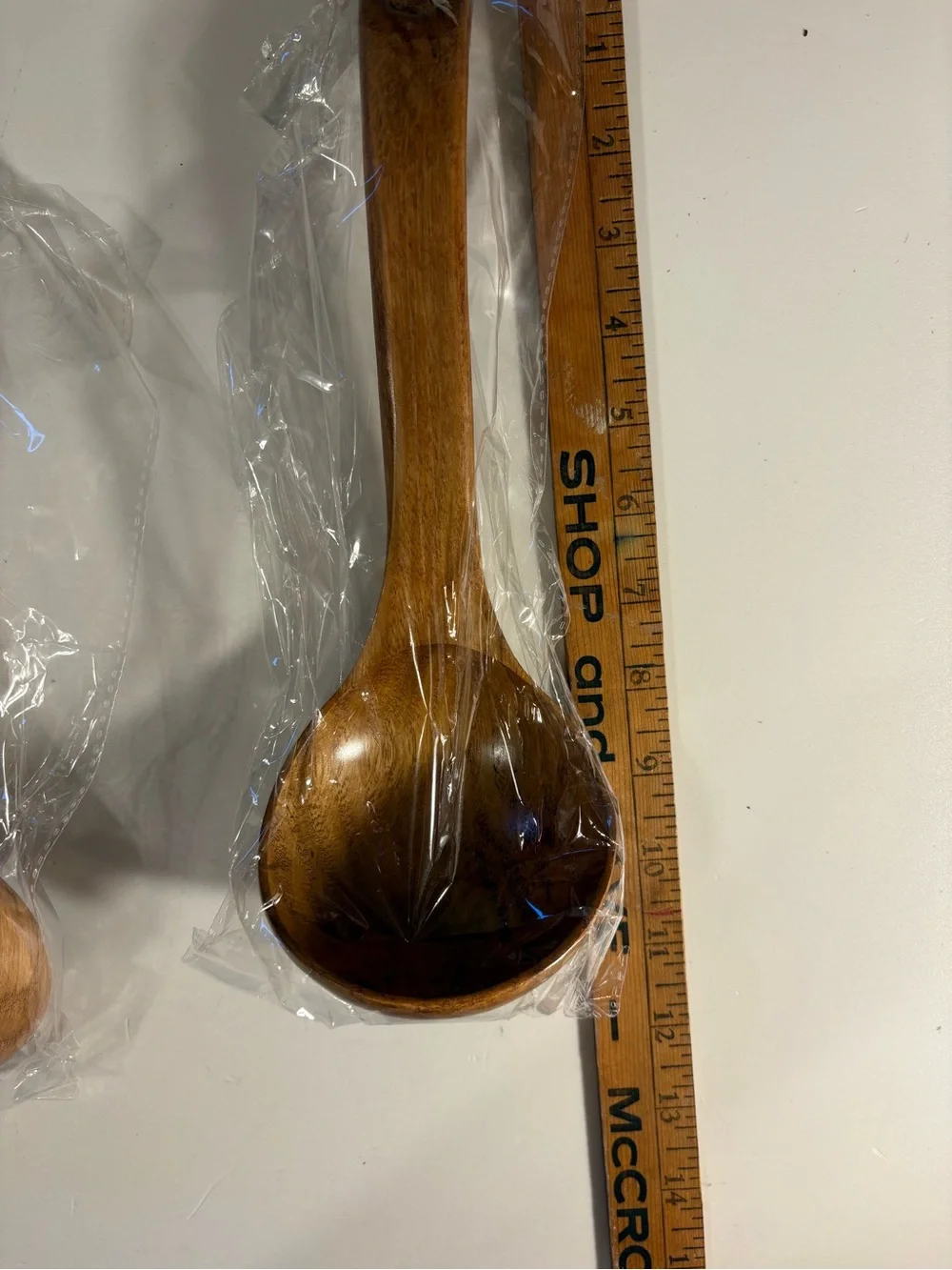 Classic Wooden Serving Ladle - Warm Brown Finish
